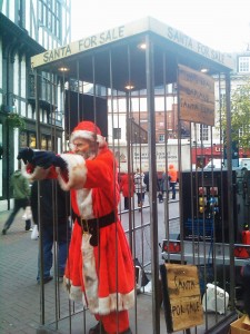 Feral Santa in Carnaby Street